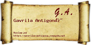 Gavrila Antigoné névjegykártya